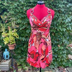 Floral Halter Bubble Dress